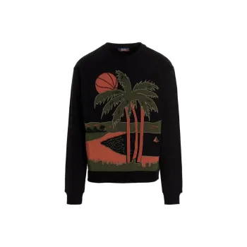 Just Don Palm Tree Print Jumper