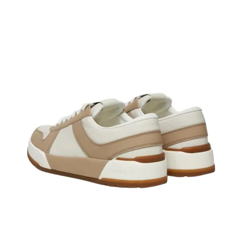 MaxMara Low Top Skateboard Shoes Women's White Brown-3