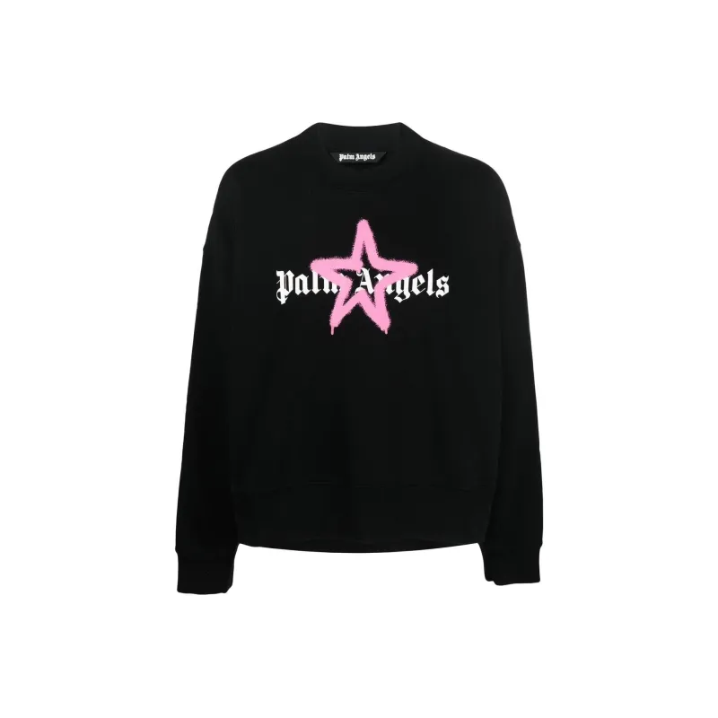 PALM ANGELS Star Sprayed Crewneck-0