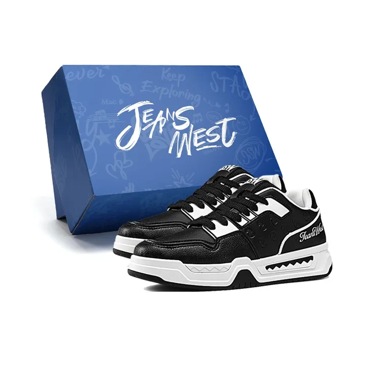 JEANSWEST Black And White Panda Shoes Height Increasing Wear-Resistant Slip-Resistant Low-Top Skateboard Shoes Men's-7