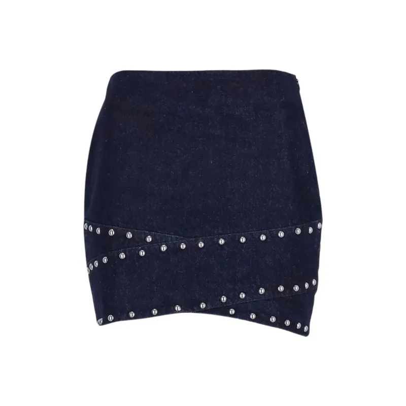 APPARIS Denim Short Skirts Women's Dark Blue-1