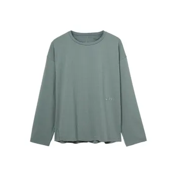 Asics LONG AW24 LONG SLEEVE CREW T-Shirt Unisex Green