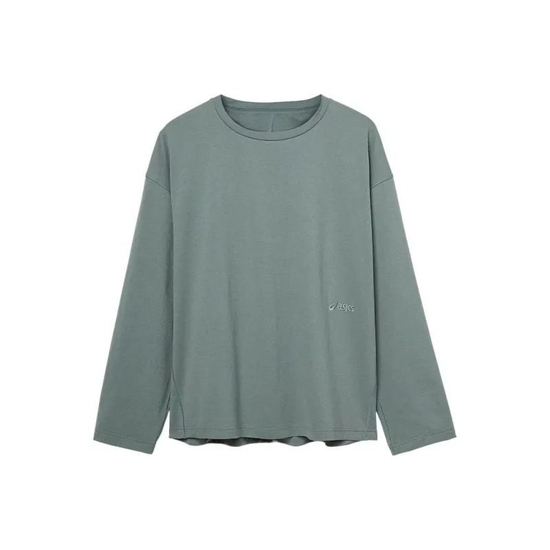 Asics LONG AW24 LONG SLEEVE CREW T-Shirt Unisex Green-0