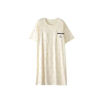 White Ran Nightgown Women's Apricot