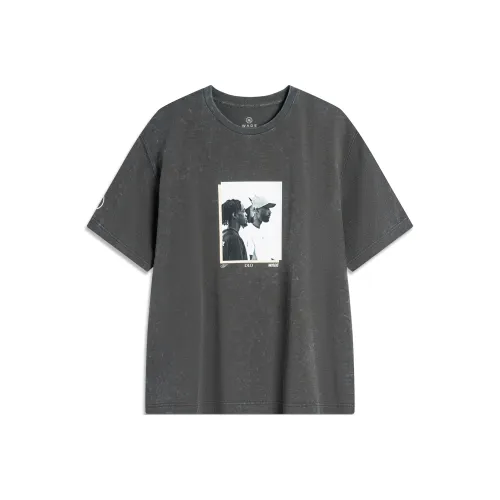 LiNing T Shirt Men's Obsidian Gray Washed