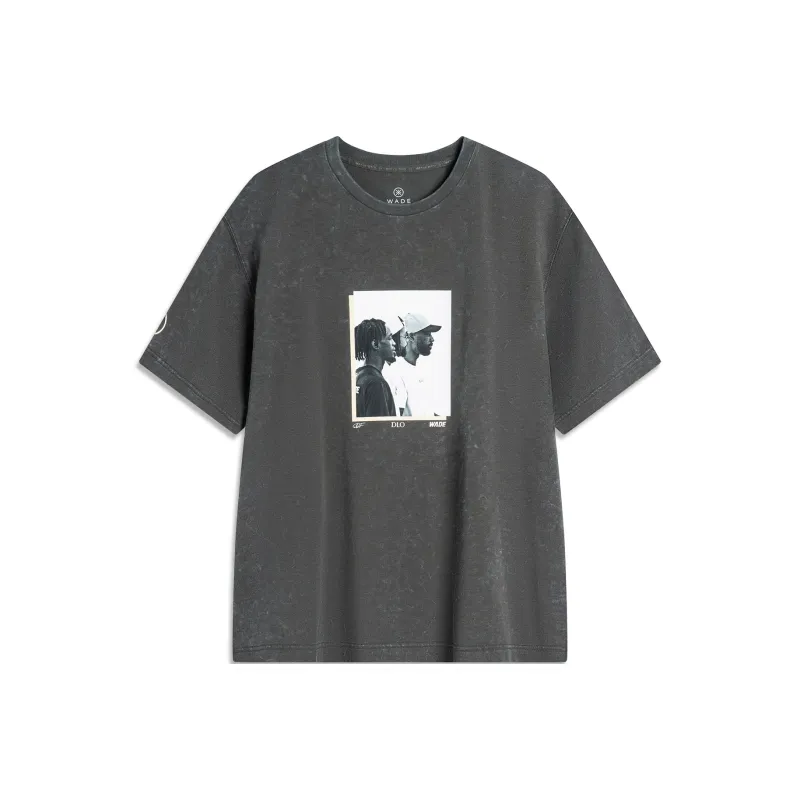 LiNing T Shirt Men's Obsidian Gray Washed-0