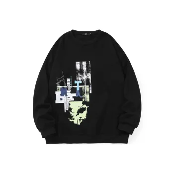 Bt Crew Neck Loose Fit Regular Sweatshirt Unisex Black