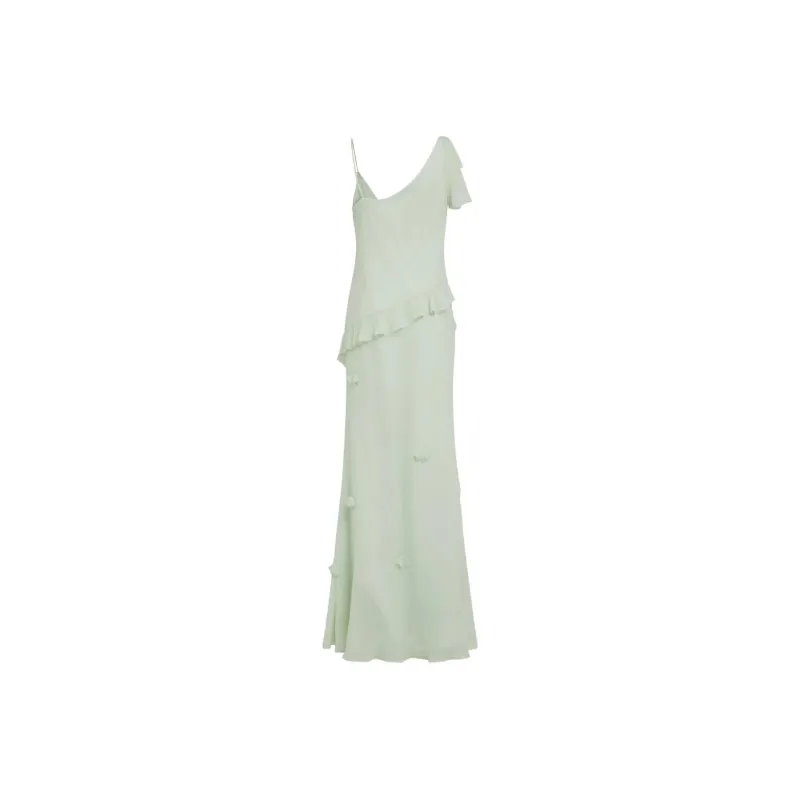Self portrait Floral appliqué Georgette Maxi Dress-1