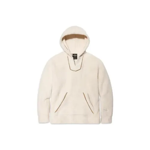UGG All Gender Sandbar Hoodie Sweatshirt Unisex Cream White