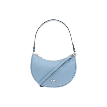 MICHAEL KORS Leather Half Moon Shoulder Bag Small Size Women's Blue
