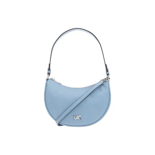 MICHAEL KORS Leather Half Moon Shoulder Bag Small Size Women's Blue