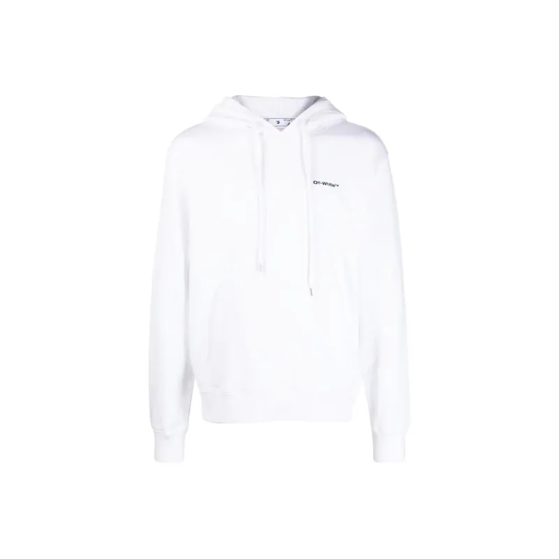 Off- Logo-print Drawstring Hoodie-0