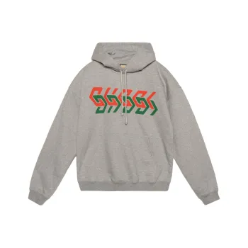 GUCCI Chain Print Hooded Sweatshirt