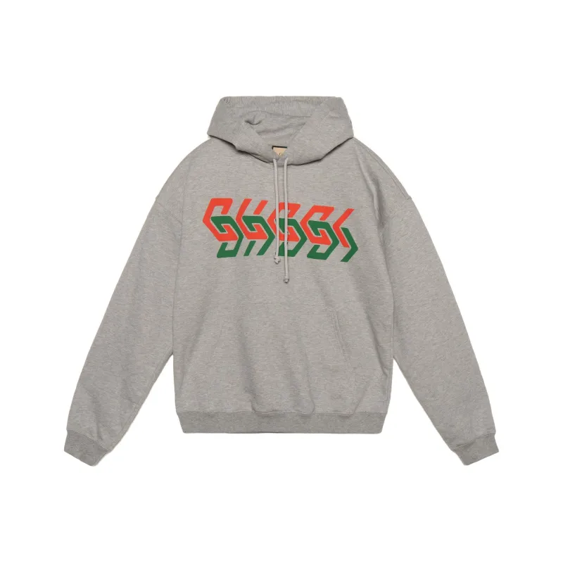 GUCCI Chain Print Hooded Sweatshirt-0