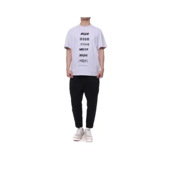 MSGM T Shirts Men Gray