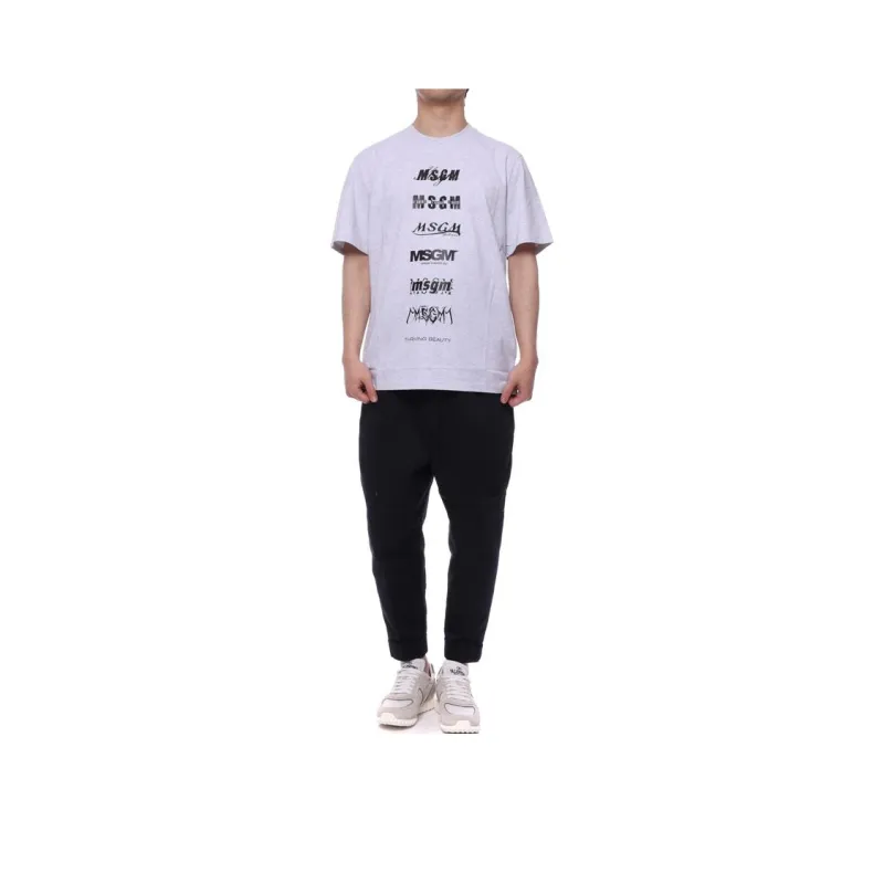 MSGM T Shirts Men Gray-0