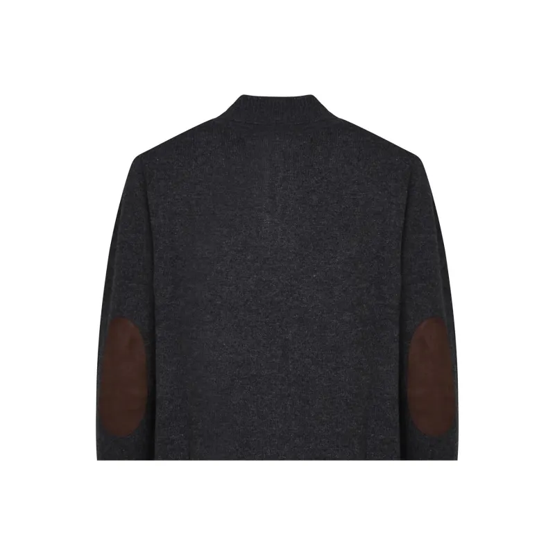 BARBOUR High Neck Half Buttoned Knit Jumper-5