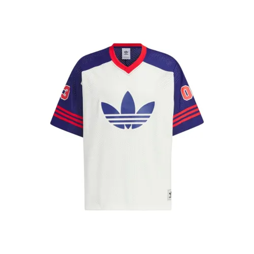 adidas originals Logo Printed T Shirt White Blue