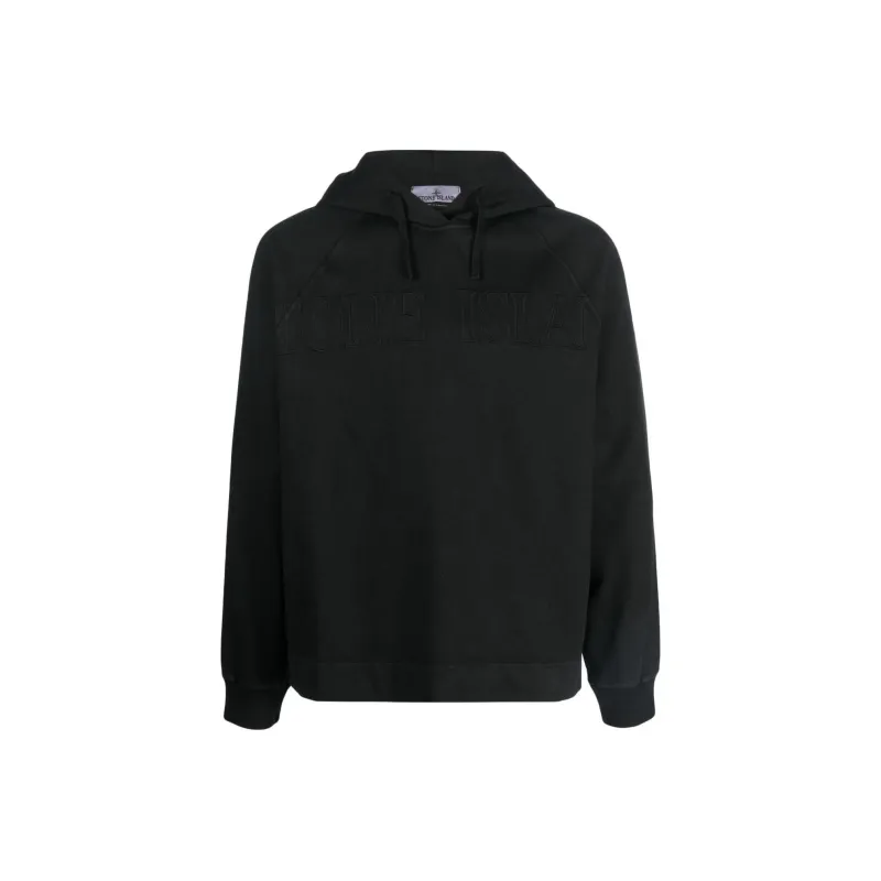 STONE ISLAND Logo print Cotton Hoodie-0
