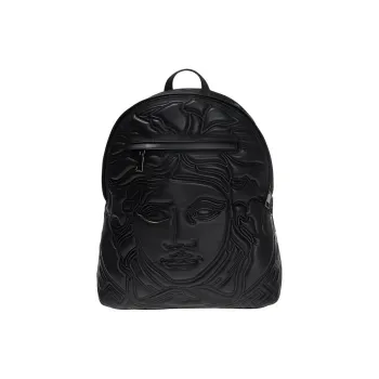 VERSACE VERSACE Leather Backpack Regular Men's Black