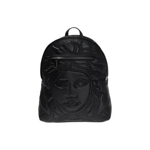 VERSACE VERSACE Leather Backpack Regular Men's Black