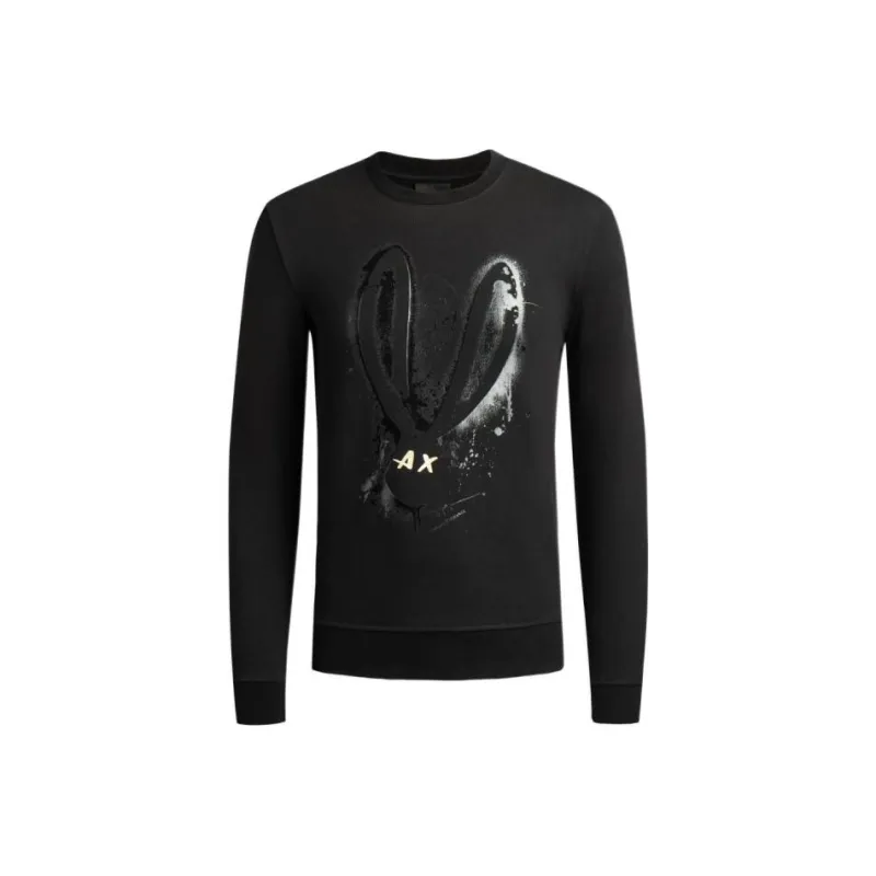ARMANI EXCHANGE Year Of The Rabbit Sweatshirts Men Black-0