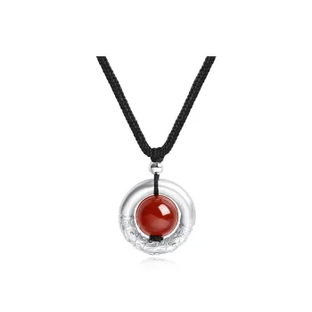 Lao Feng Xiang Agate Jade Necklaces Unisex