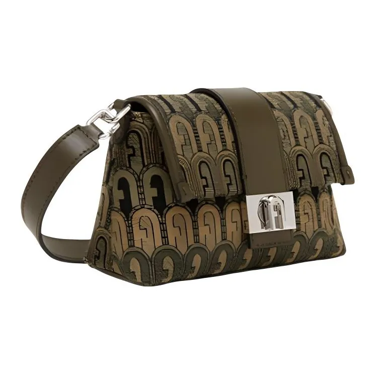 Furla Leather Envelope Bag, Shoulder Bag, Crossbody Bag Tubas Women's Multicolor-1