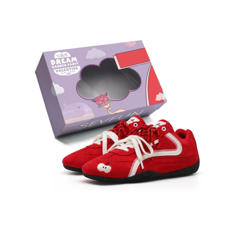 7 SEVFUN Slip Resistant Low Top Casual Shoes Unisex Red Apple-0