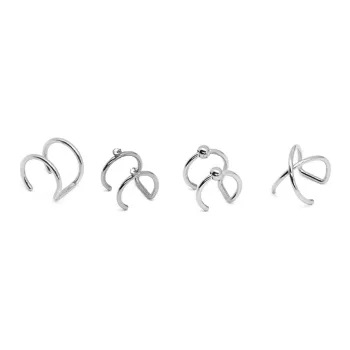 LuluCanaan Titanium Steel Clip On Earrings Women's