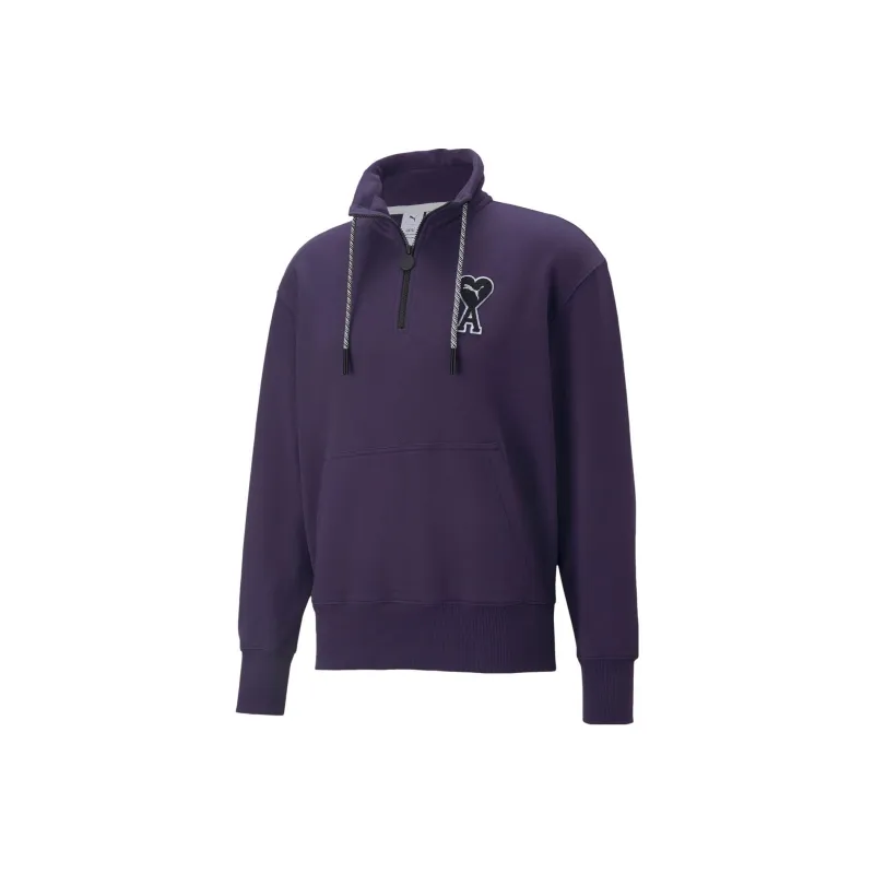 AMIPARIS X Ami Half Zip Sweatshirt-0