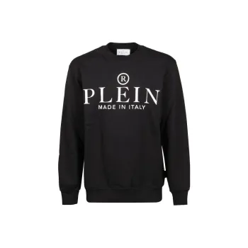 PHILIPP PLEIN Logo print Ribbed knit Sweatshirt