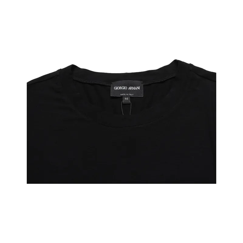 EMPORIO ARMANI Stretch Viscose Jersey Jumper With Crew Neck And Short Sleeves-3