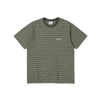 Thisisneverthat FW24 '09World Striped Tee T Shirt Unisex Khaki