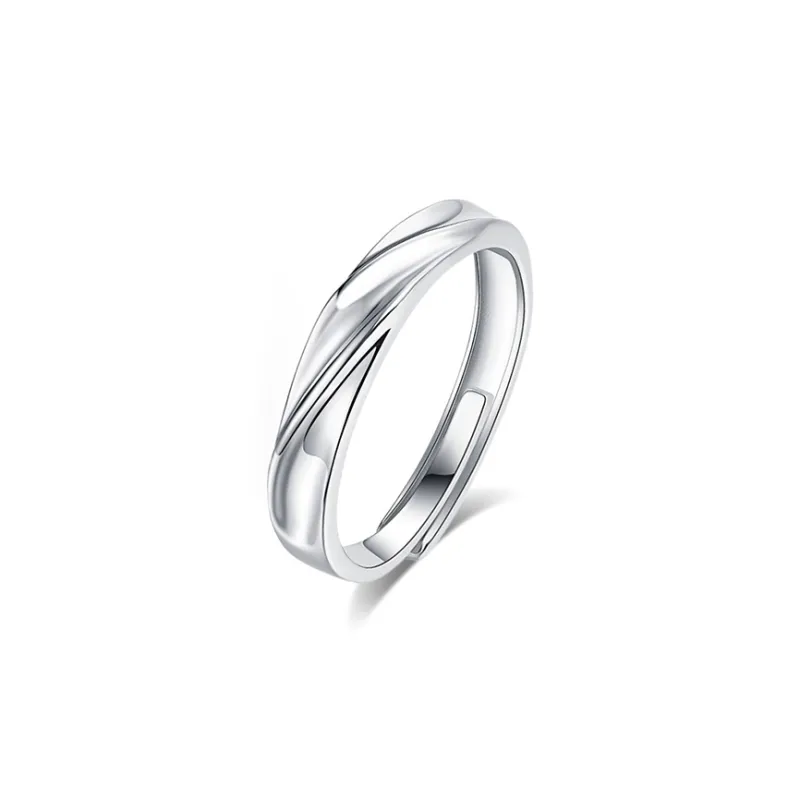 Lao Feng Xiang Processing 999 Fine Silver Rings Unisex-0
