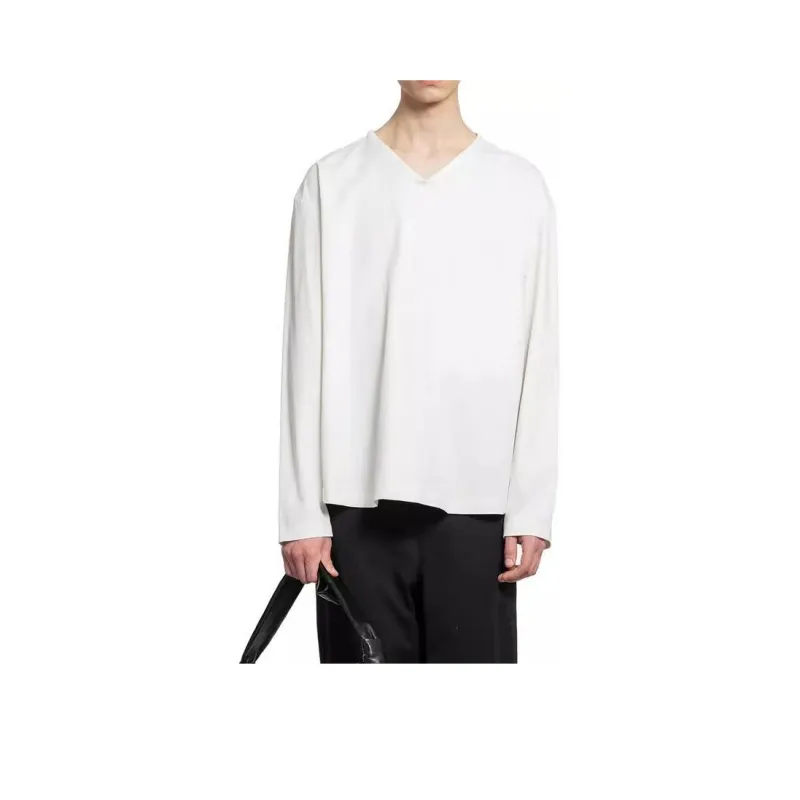 Lemaire V neck Cotton T shirt-0
