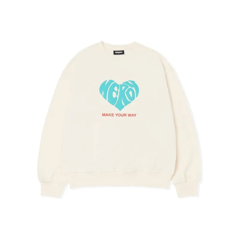 Nerdy Sweatshirts Unisex Cream White-0