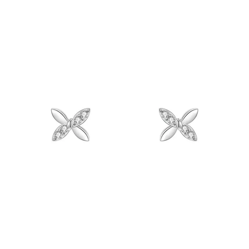 SHK S925 Silver Stud Earrings Women's Silver-0