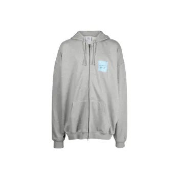 Vetements Logo print Zip up Hoodie