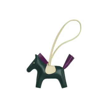 HERMES Rodeo Milo Lambskin Bag Accessories Women's Cypress Green & Purple & Milton Yellow