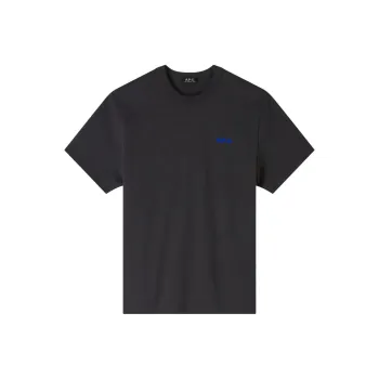 A.P.C Flocked Logo Crewneck T Shirt