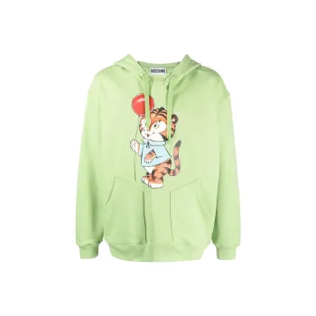 MOSCHINO Graphic Print Drawstring Hoodie