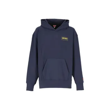 KENZO Logo Printed Pouch Pocket Hoodie