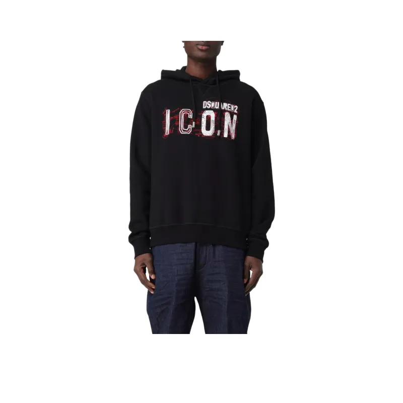DSQUARED 2 Icon Printed Drawstring Hoodie-0
