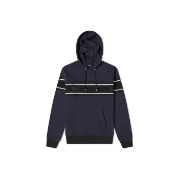 BALMAIN Flocked Monogram-stripe Hoodie