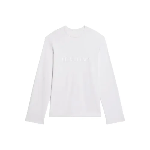Helmut Lang Logo Embroidered Long Sleeved T Shirt
