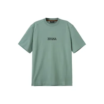 Zegna SS24 T Shirt Men's Pea Green
