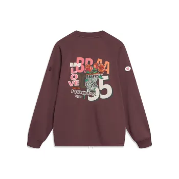 LiNing Sweatshirt Unisex Deep Purplish Red