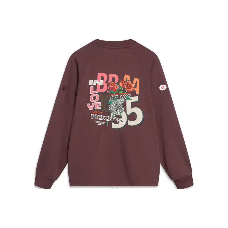 LiNing Sweatshirt Unisex Deep Purplish Red-0