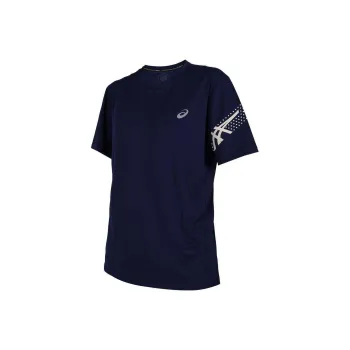 Asics ICON T-Shirt Men's Dark Blue Silver